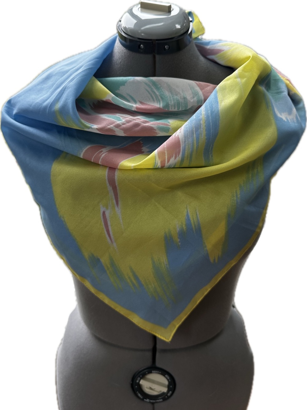 Lightweight Yellow & Blue Patterned Women’s Scarf
